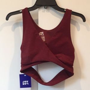 Joy Lab V neck Wrap Sports Bra (new with tags)